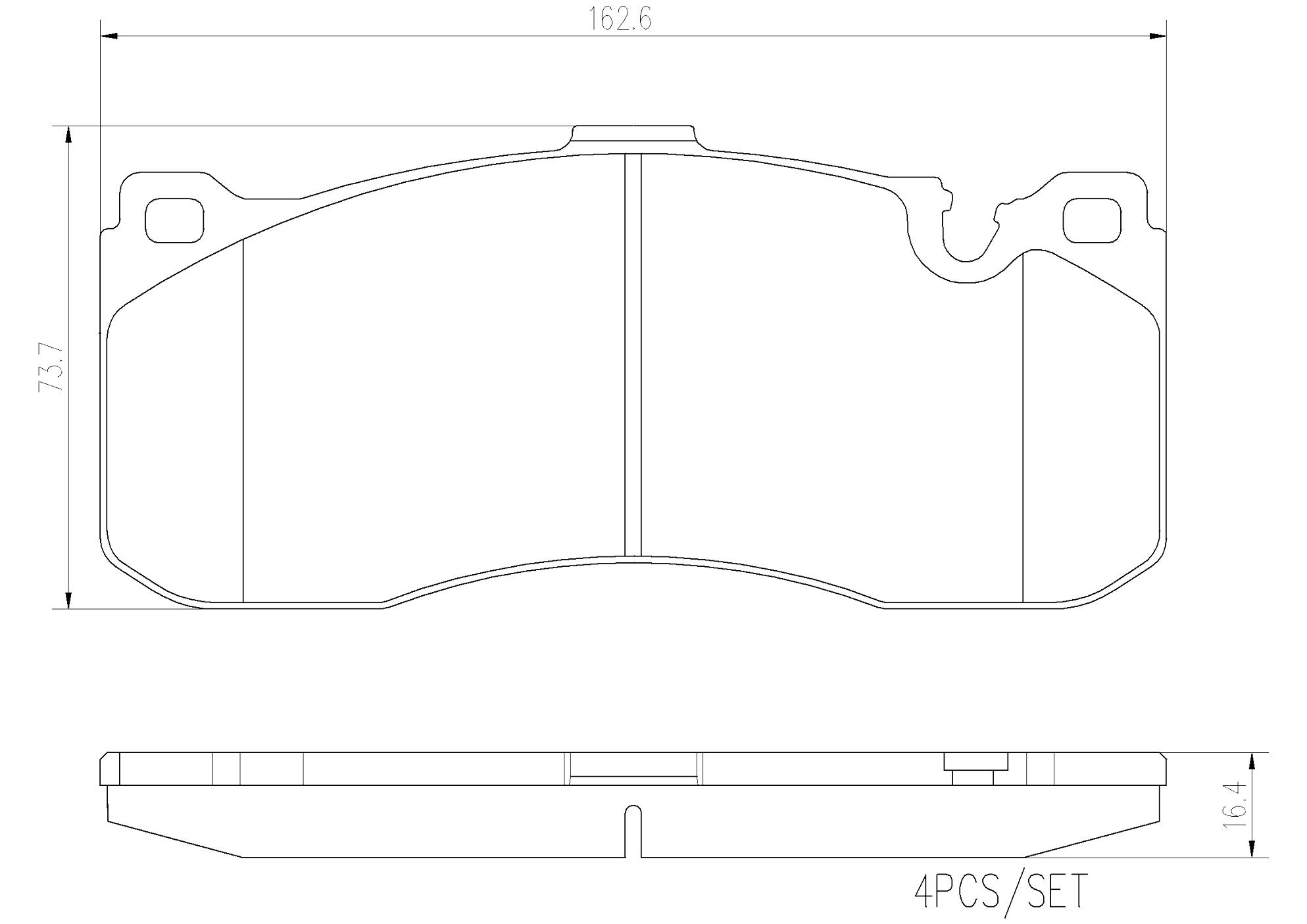 Brembo BMW Brakes Kit - Pads Front (Ceramic) (with Sensor) 34116797860 - Brembo 2707400KIT